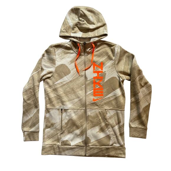 Nike Therma-FIT Full Zip Hoodie Jacket Men’s Small Tan Cream Camo Style - Picture 3 of 8